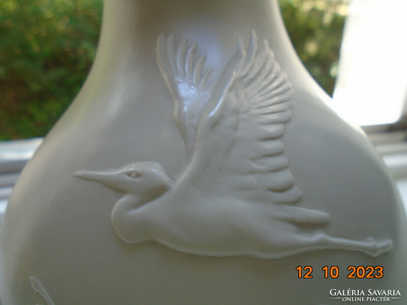 1940 EGYEDI  ROSENTHAL biszkvit porcelán váza Keleti dombor DARU mintákkal-2543 mélynyomás számozás