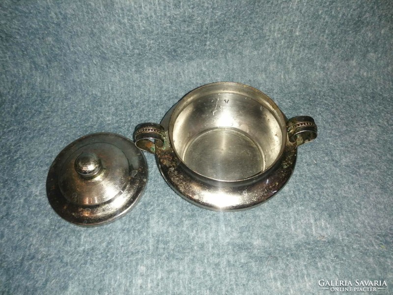 Antique metal sugar bowl (a2)