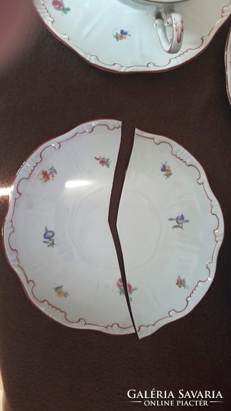 Zsolnay porcelain, antique, 5 teacups