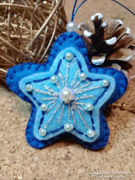 Christmas tree decoration - star - 3 pieces