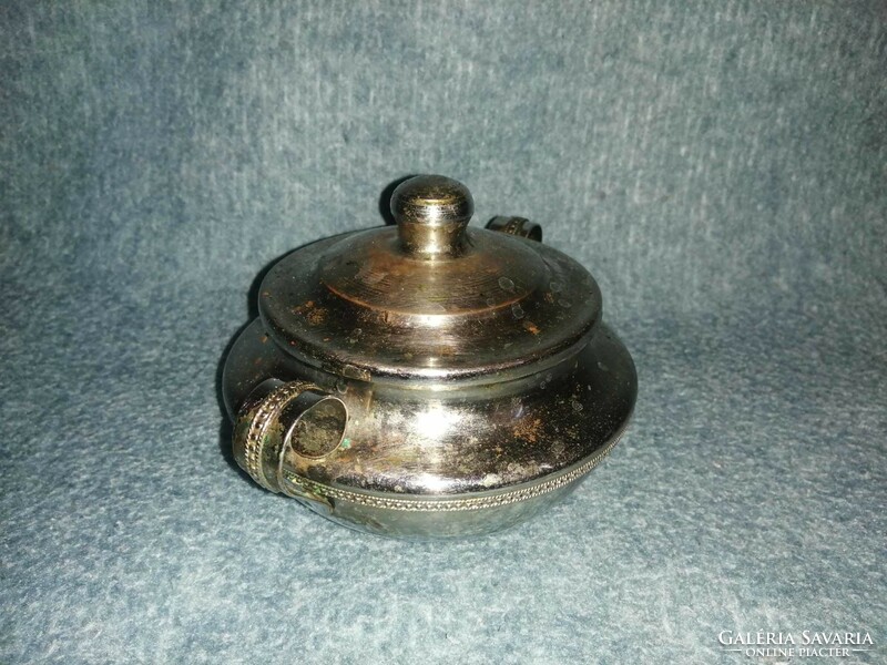 Antique metal sugar bowl (a2)