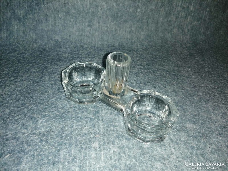 Retro üveg asztali sótartó (A2)