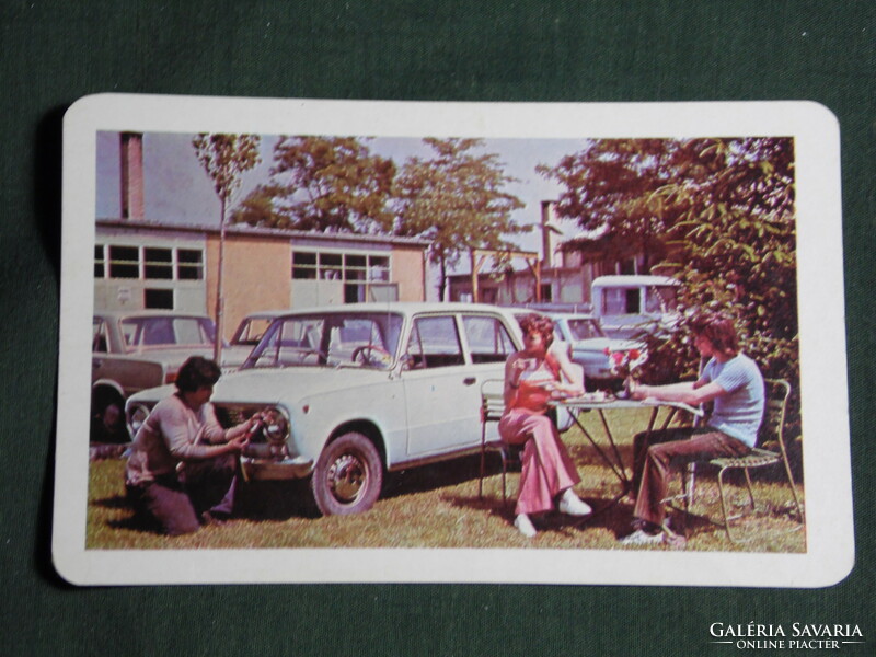 Kártyanaptár, Szekszárd autó motor szerviz, Lada Zsiguli autó, 1976