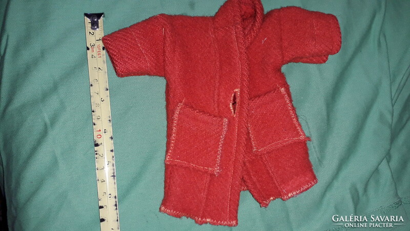 Antik vastag babaruha játék kabátka kb. 25 -35 centis babákhoz a kabát 16 cm a képek szerint
