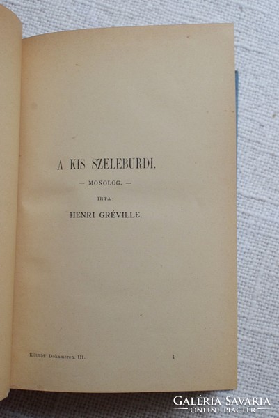 Külföldi Decameron Cserhalmi H. Irén és Gerő Attila 1895 Budapest Athenaemum Vass József I-III kötet