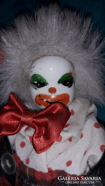 Retro porcelain clown doll figure in good condition 16 cm according to the pictures