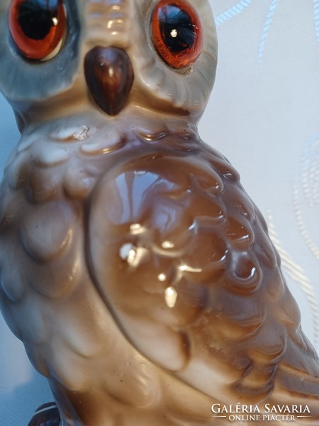 Porcelain owl lamp