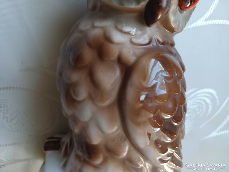 Porcelain owl lamp