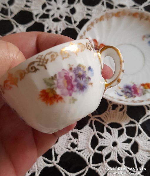 Tiny porcelain coffee cup with bottom