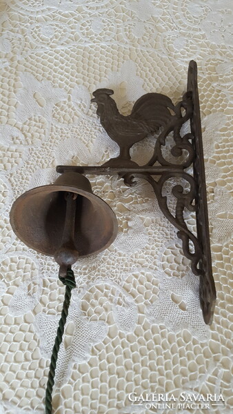 Rooster cast iron doorbell, bell