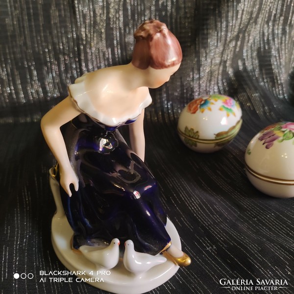 Vintage royal dux porcelain lady