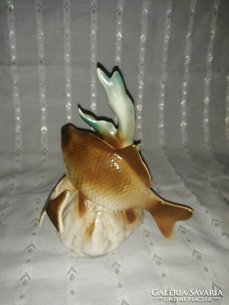 Porcelán halak figura 19 cm magas
