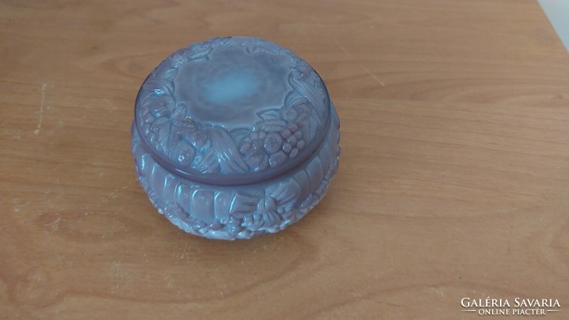 (K) Cseh üveg bonbonier  cca 9 cm