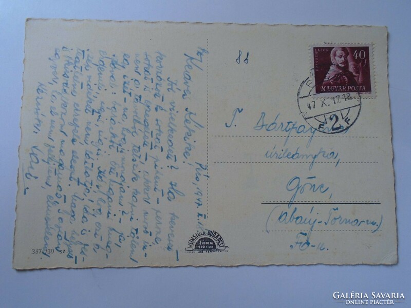 D198850  MÓR    1940k  régi képeslap   Bártfay  - Gönc
