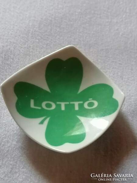 Kőbányai nagyon ritka szerencsehozó lottó porcelán tálka