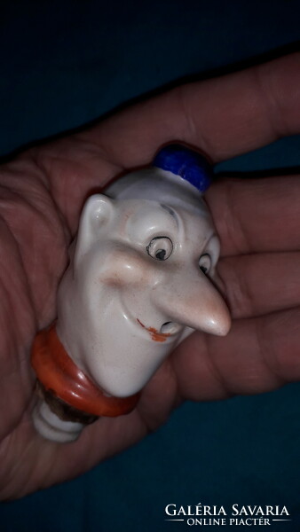 Old porcelain figural bottle cap / bottle stopper - stan laurel - stan and pan as shown in the pictures