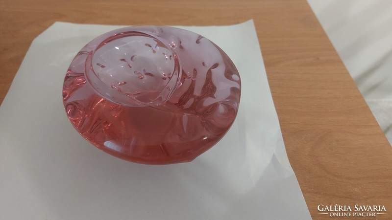 (K) Cseh üveg buborékos hamutál