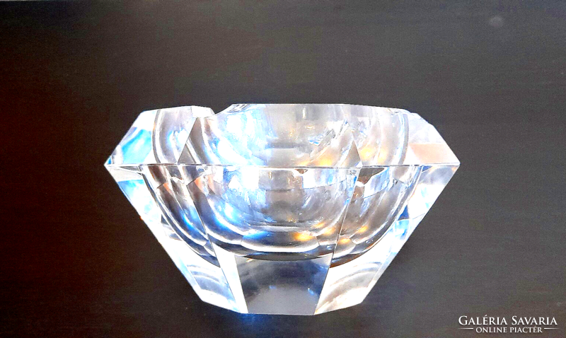 Vintage flavio poly diamond cut Murano ashtray