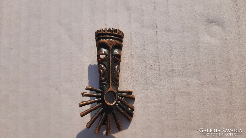 Craftsman retro bronze badge brooch