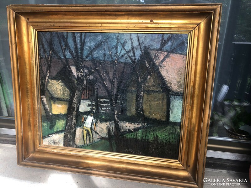 Noel ö gábor: in the garden, original gallery, oil, framed