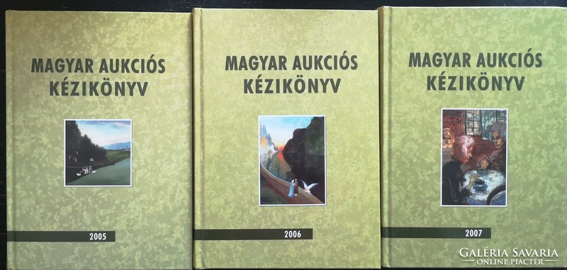 MAGYAR AUKCIÓS KÉZIKÖNYV 2005, 2006, 2007 - 3 DB