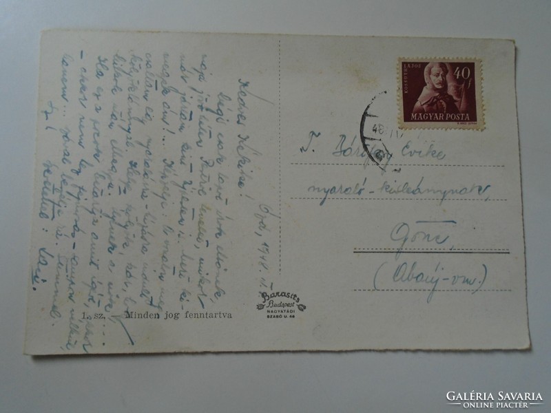 D198845 Özd 1940k old postcard bártfay -gönc