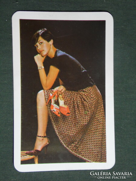 Kártyanaptár, Gyomaendrőd cipész szövetkezet,erotikus női modell,1981