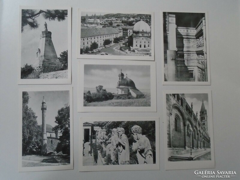 D198867 Pécs 1955 - 7 old postcards