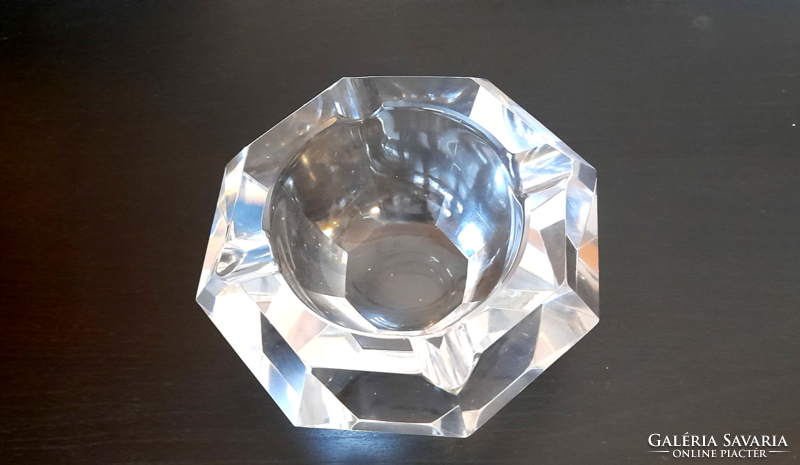 Vintage flavio poly diamond cut Murano ashtray