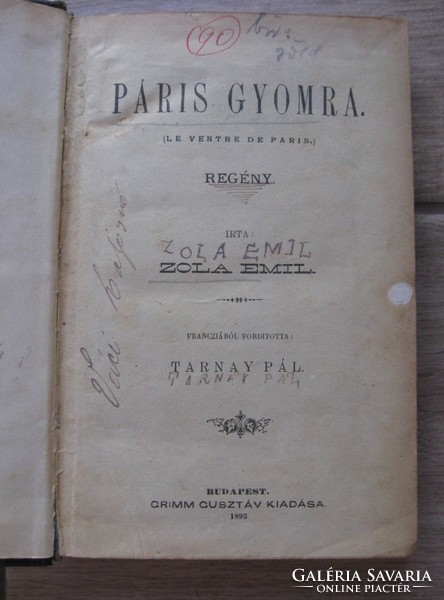 Émile Zola: Páris gyomra (1893)