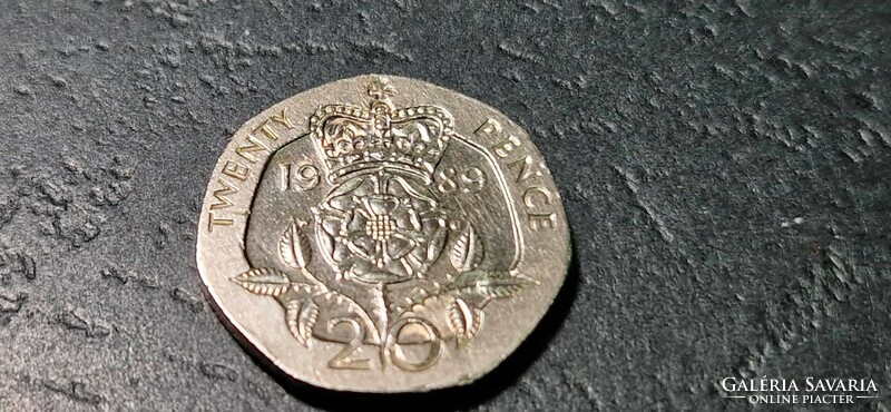 England 20 pence 1989.