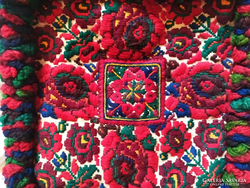 Rare antique Maramaros embroidered tarisnya folk costume