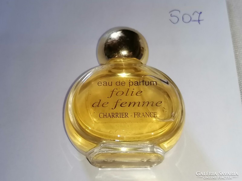 Vintage francia női parfüm: Folie de femme Parfum Charriertől Mini 7 ml, tele van 507.