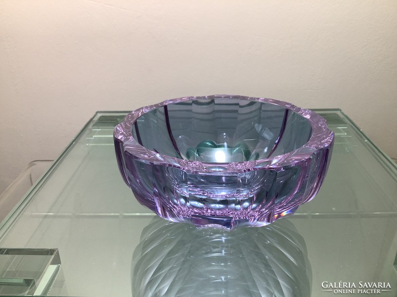 French or Czech purple exclusive crystal bowl. (modern)