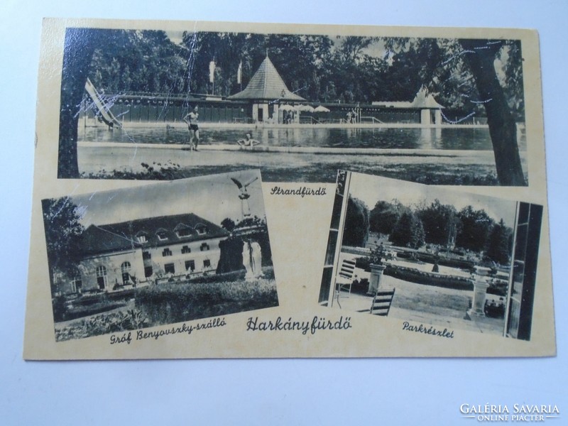 D198852 Harkány Harkányfürdő 1940k old postcard bártfay - gönc