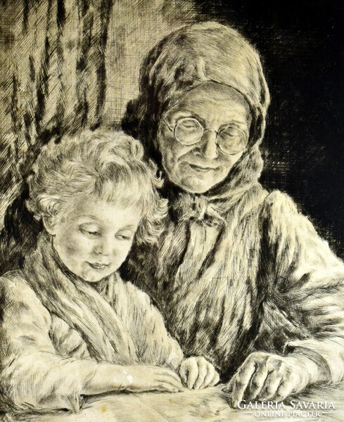Illés Edvi aladárne, Etel Karády (1877 – 1963) with her grandmother