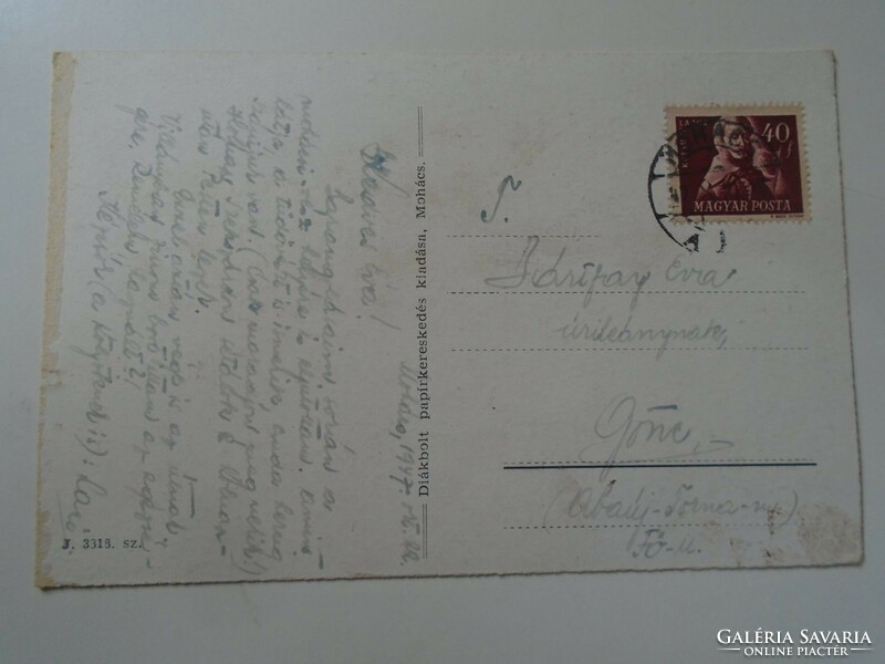 D198862  MOHÁCS    1940k  régi képeslap   Bártfay  - Gönc
