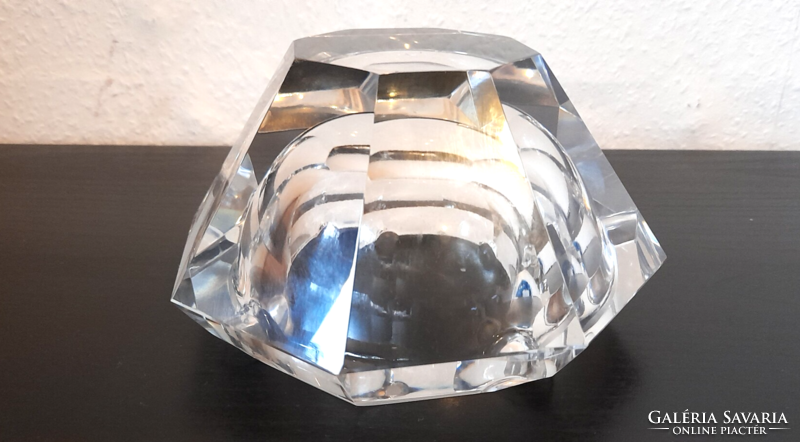 Vintage flavio poly diamond cut Murano ashtray