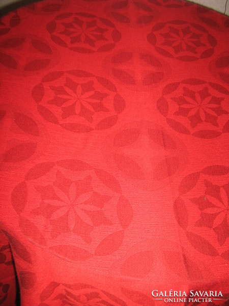 Gyönyörű vintage piros szőttes anyagú függöny
