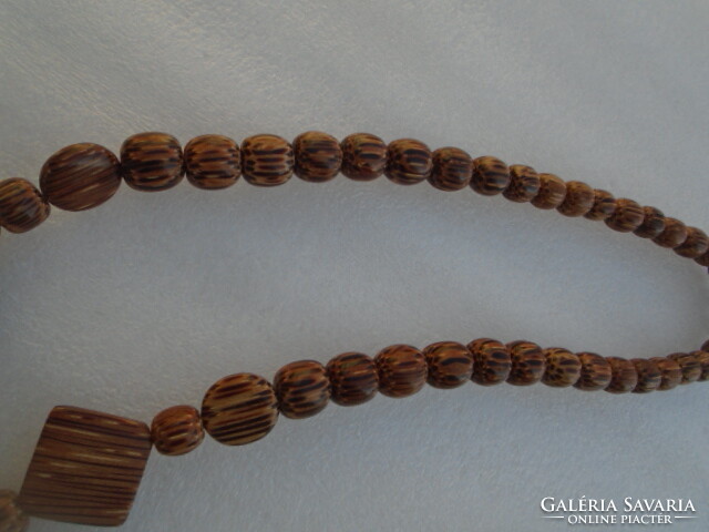 Egzotikus bambuszfából  termés nyaklánc kézműves ékszer nem festett magában mintás ritkaság