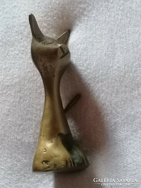 Very cute brass vintage kitten cat