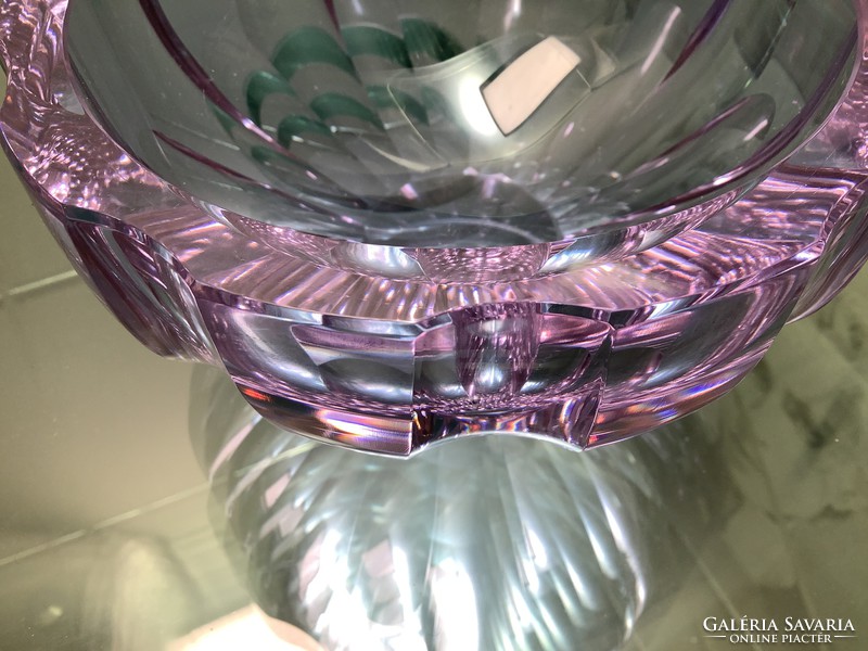 French or Czech purple exclusive crystal bowl. (modern)