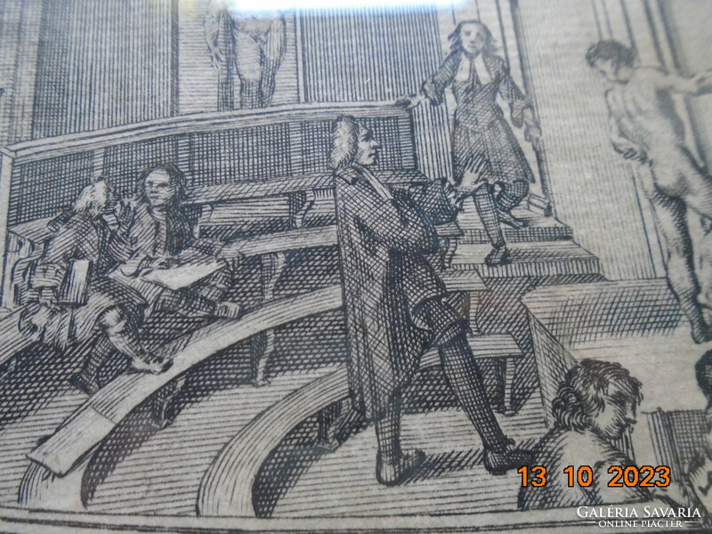Akt rajzolása útmutatással a Bolognai Klementina Akadémián, nyomat Gianpietro Zanotti (1674-1765)