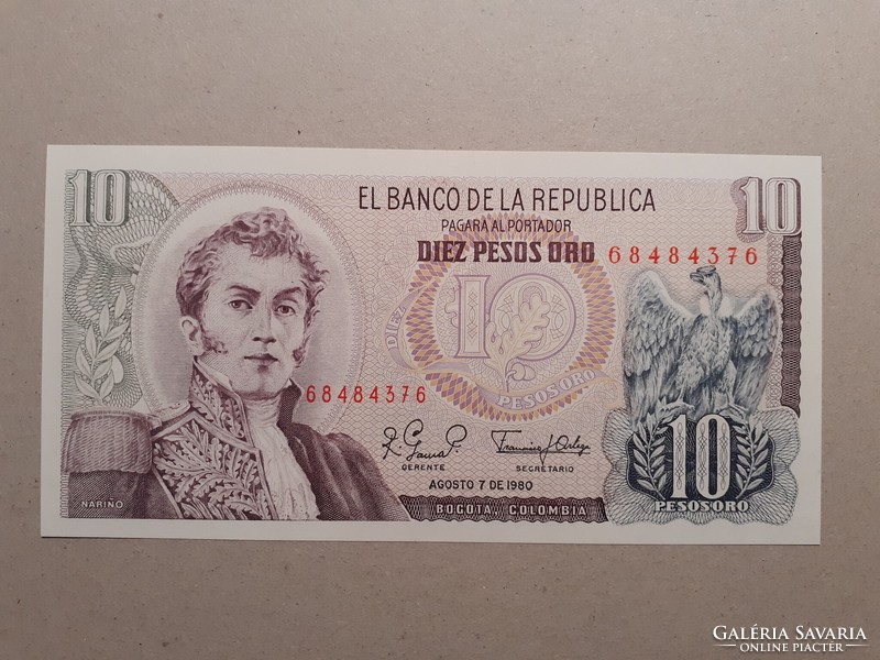 Colombia-10 pesos 1980 oz