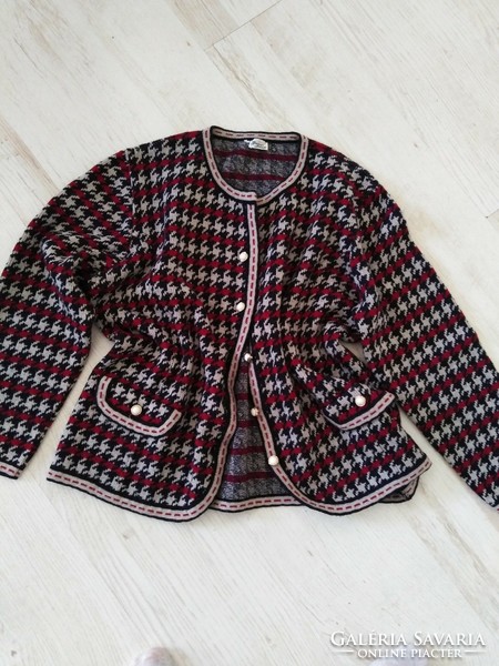 Knitted, women's jacket - vintage style