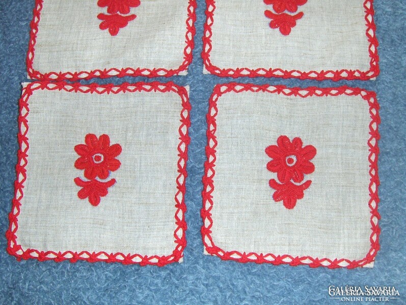 Embroidered tablecloth or napkin 4 pcs in one 20*20 cm (22)