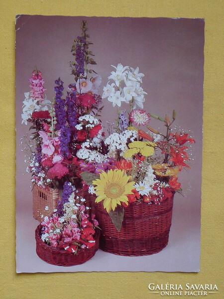 Running postcards with flowers, 7 pieces - according to the photos /13/