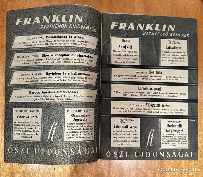 Franklin kiadó őszi újdonságok