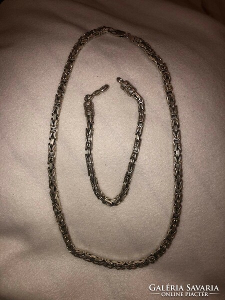 105 Gr silver king necklace-bracelet set. 925