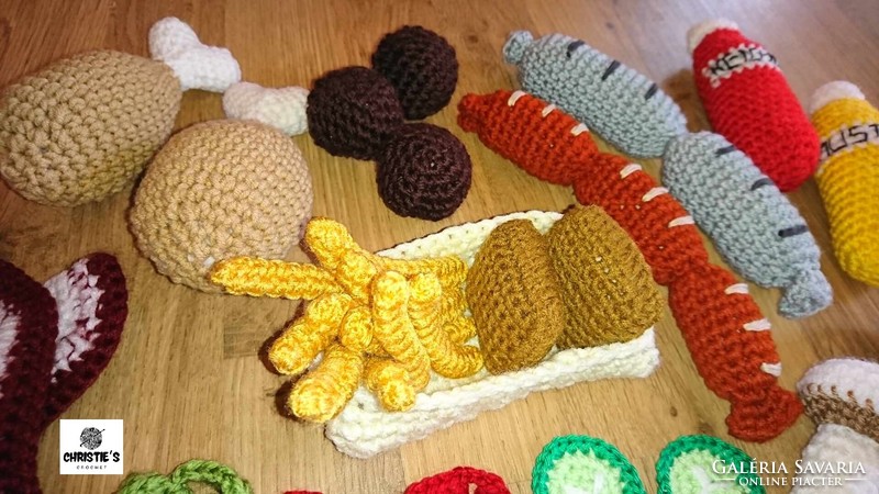 Crochet toy baked package